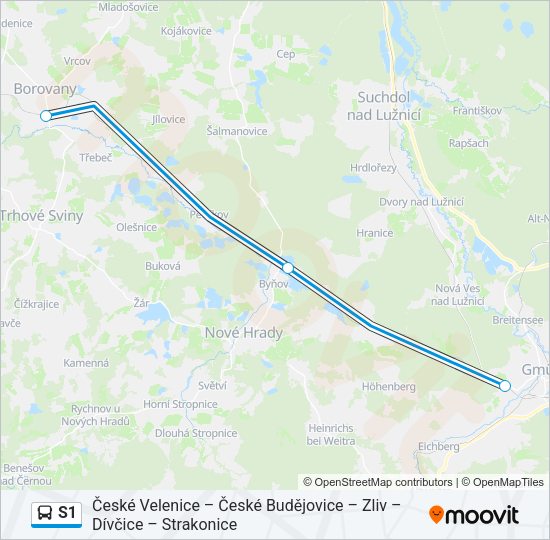 S1 Bus Line Map