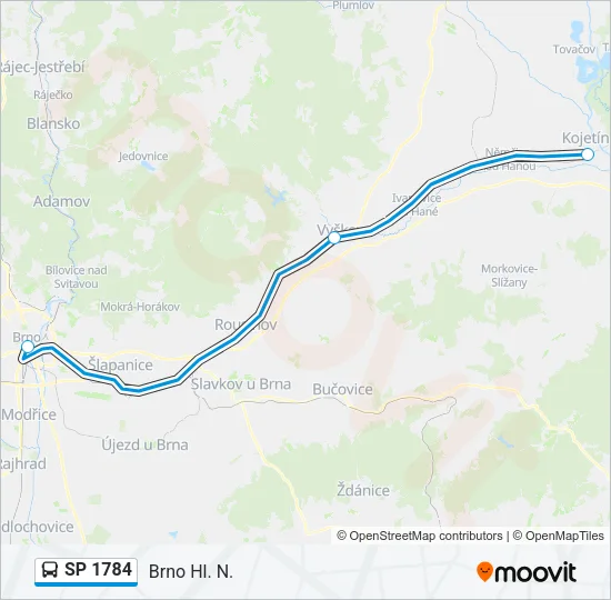 SP 1784 Bus Line Map