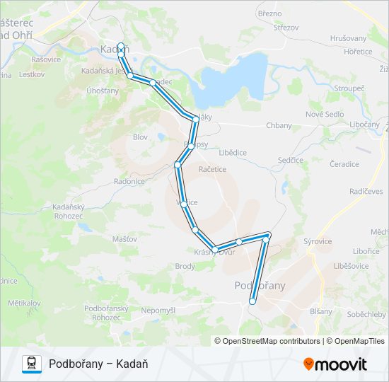 Поезд OS 18365: карта маршрута