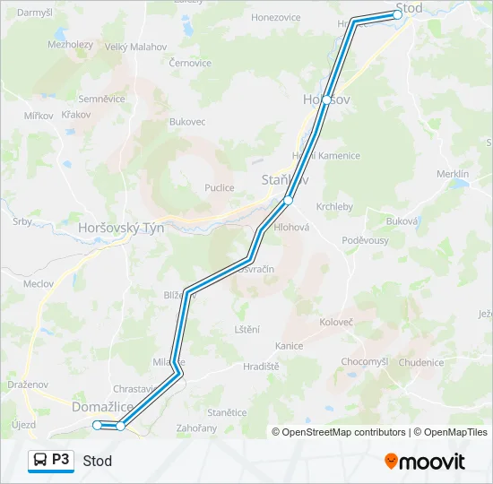 P3 Bus Line Map