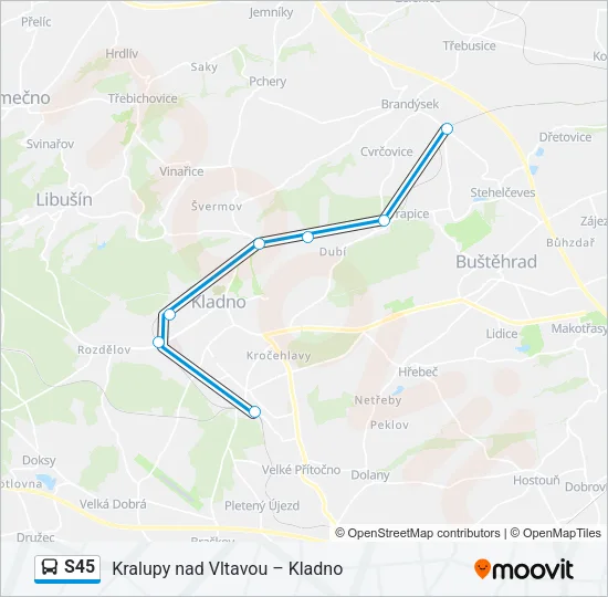 S45 Bus Line Map