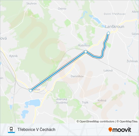 Поезд OS 12754: карта маршрута