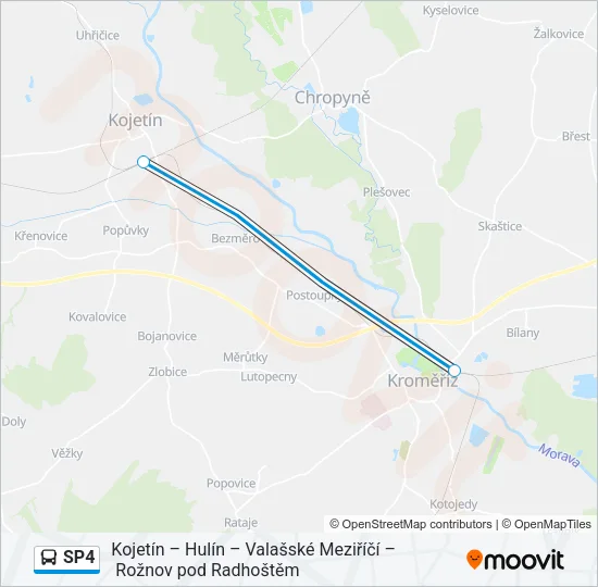 SP4 Bus Line Map