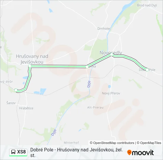 XS8 Bus Line Map