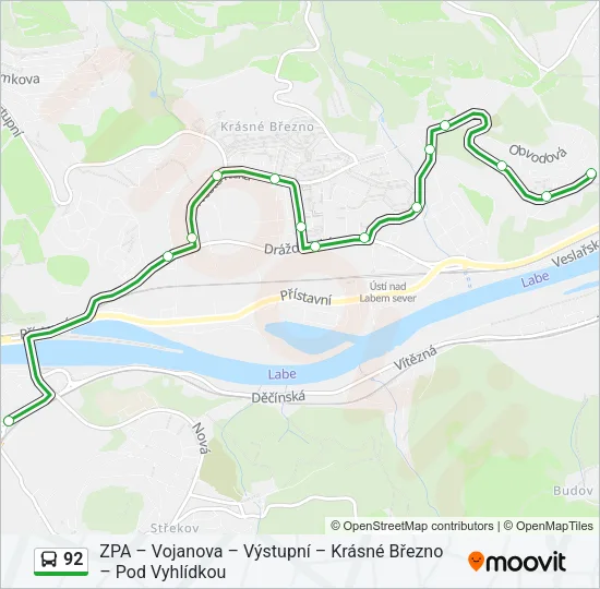 92 Bus Line Map