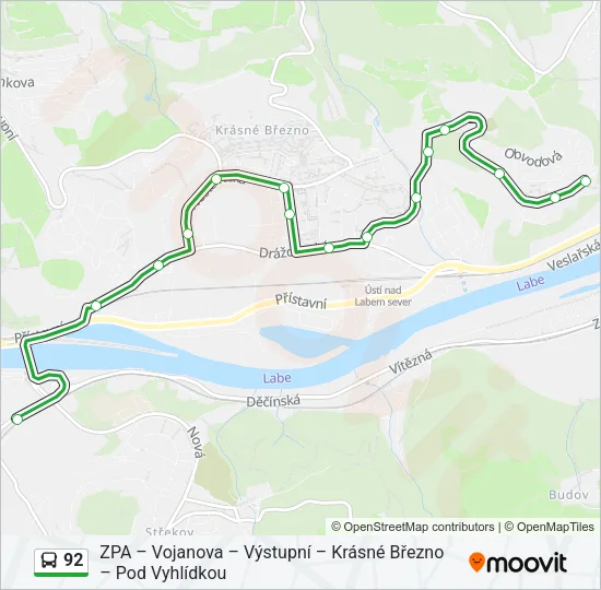 92 Bus Line Map