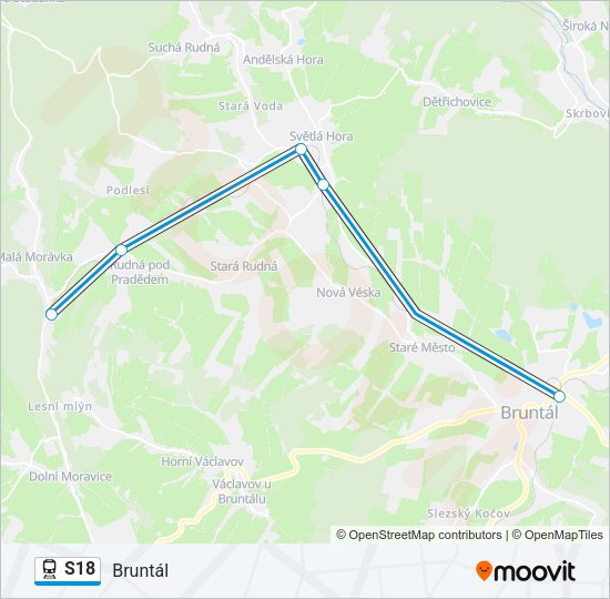 S18 Train Line Map