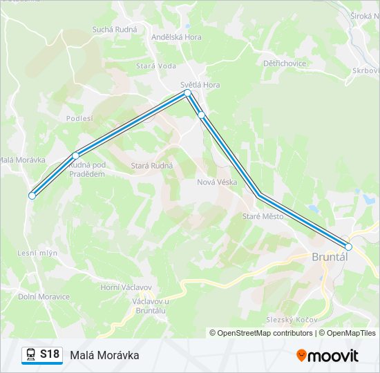 S18 Train Line Map