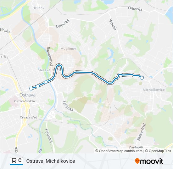 C Bus Line Map
