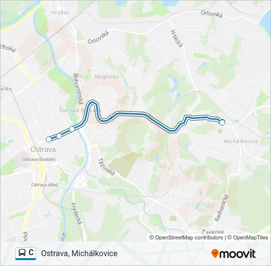 C Bus Line Map