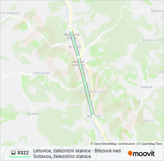 XS22 Bus Line Map