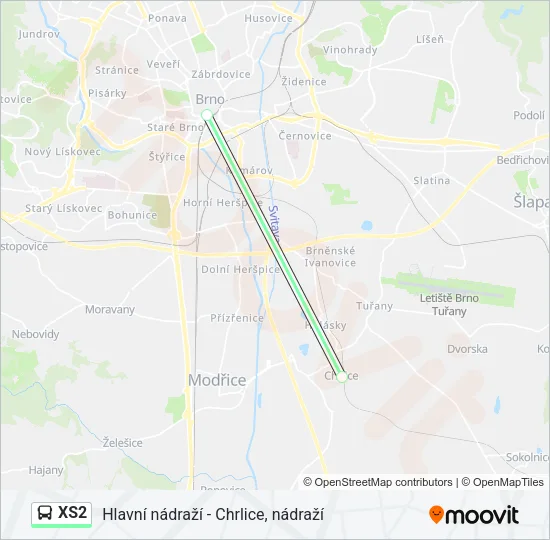 XS2 Bus Line Map