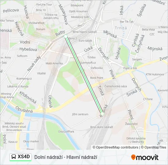 XS4D Bus Line Map