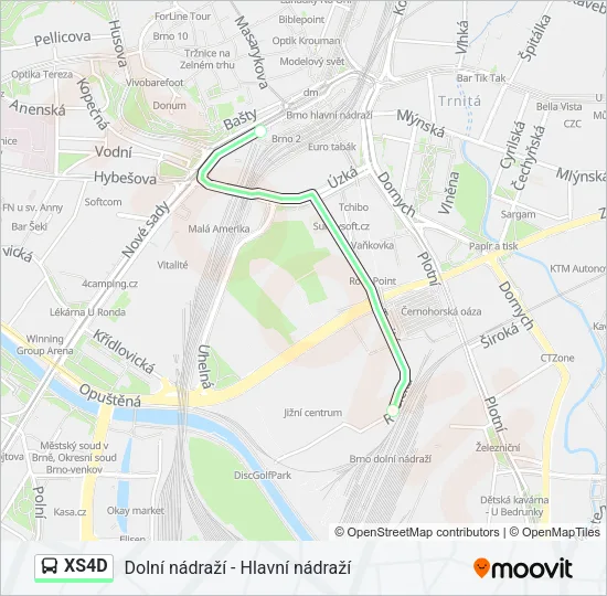 XS4D Bus Line Map