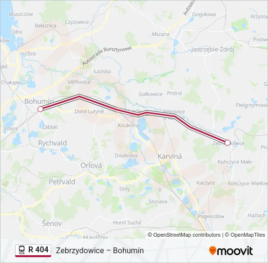 R 404 Train Line Map