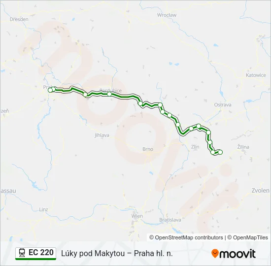EC 220 Train Line Map