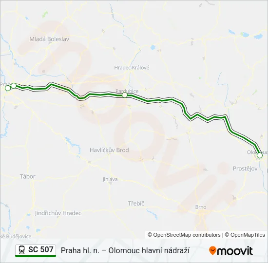 SC 507 Train Line Map