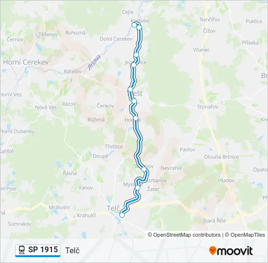 SP 1915 Train Line Map