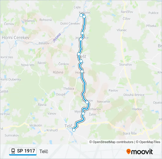 SP 1917 Train Line Map