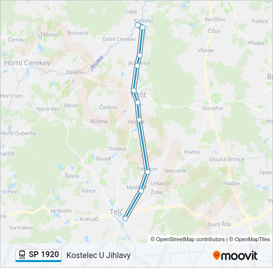 Поезд SP 1920: карта маршрута