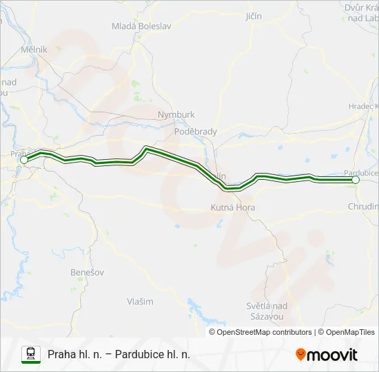 Поезд NJ 100457: карта маршрута