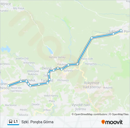 Автобус L1: карта маршрута