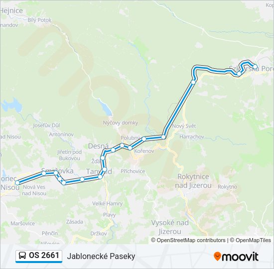 OS 2661 Bus Line Map