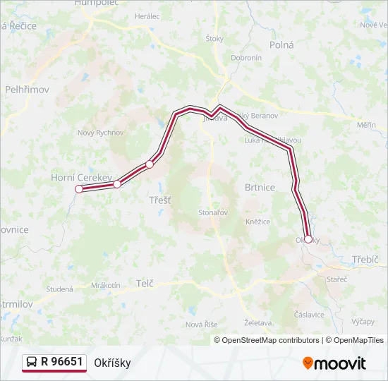 R 96651 Bus Line Map