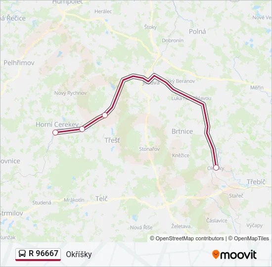 R 96667 Bus Line Map