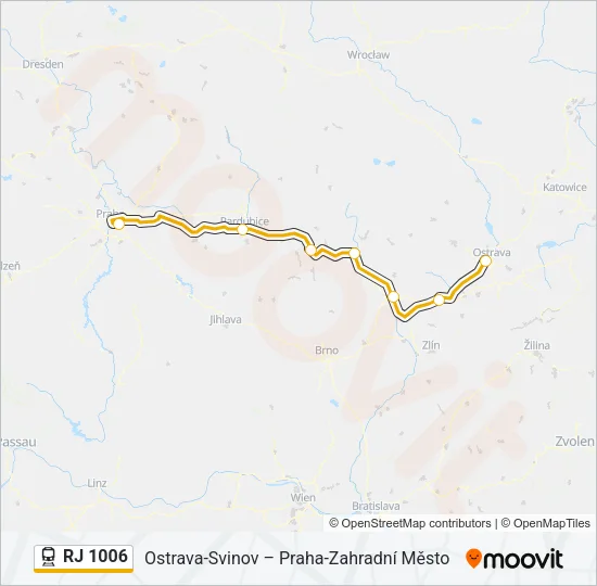 RJ 1006 Train Line Map