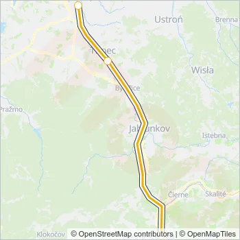 RJ 1008 Train Line Map