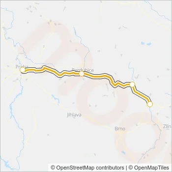 RJ 1020 Train Line Map