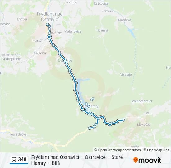 348 Bus Line Map