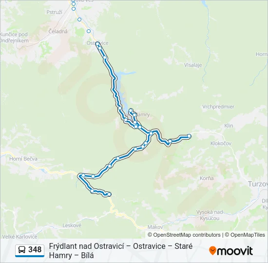 348 Bus Line Map
