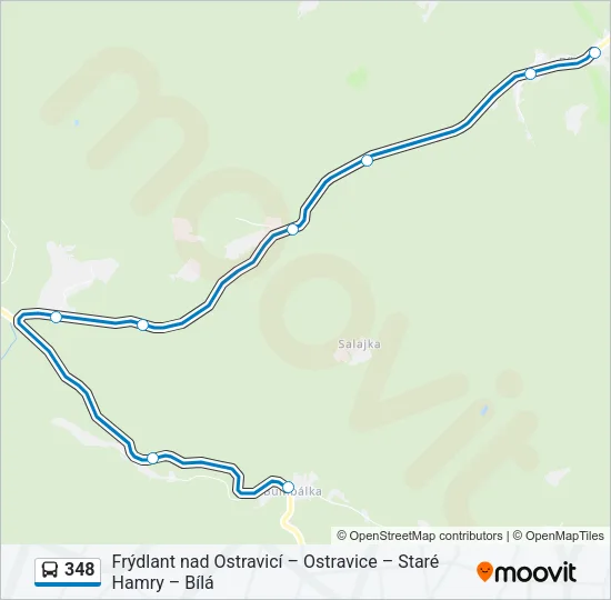 348 Bus Line Map