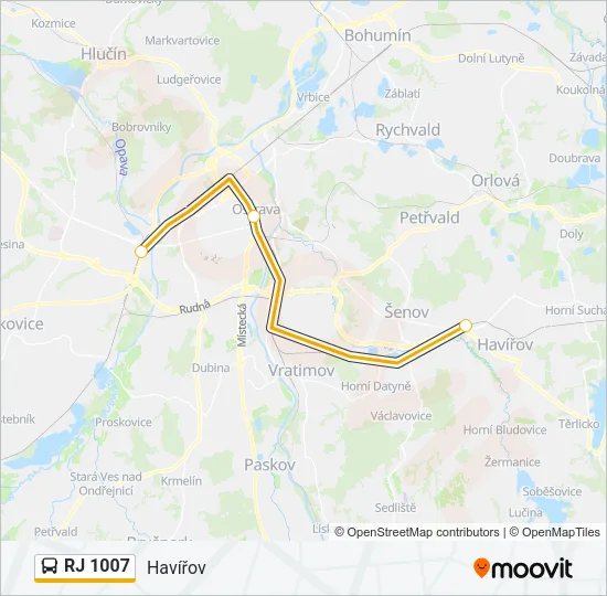 RJ 1007 Bus Line Map