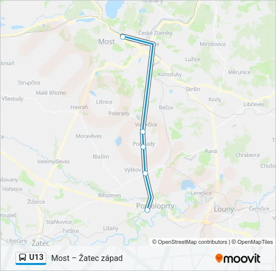 U13 Bus Line Map