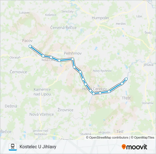Поезд OS 18408: карта маршрута