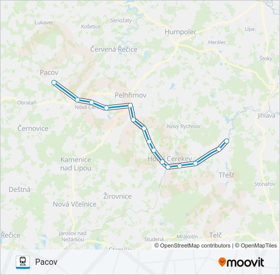 Поезд OS 18417: карта маршрута