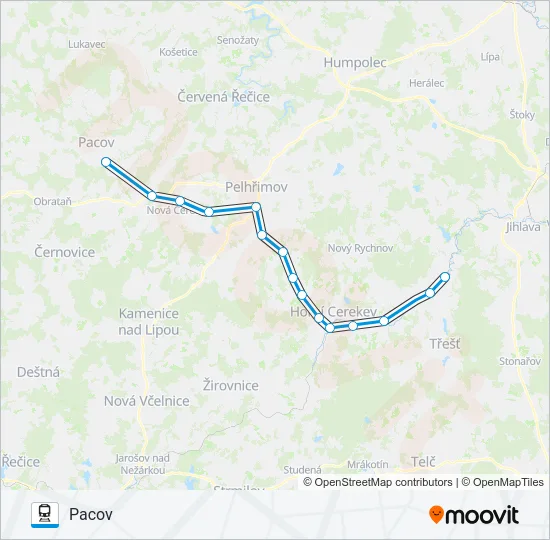 Поезд OS 18419: карта маршрута