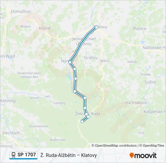 SP 1707 Train Line Map