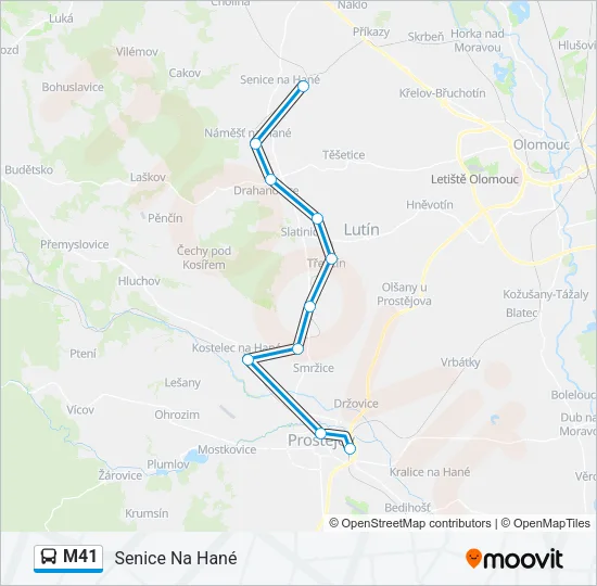 M41 Bus Line Map
