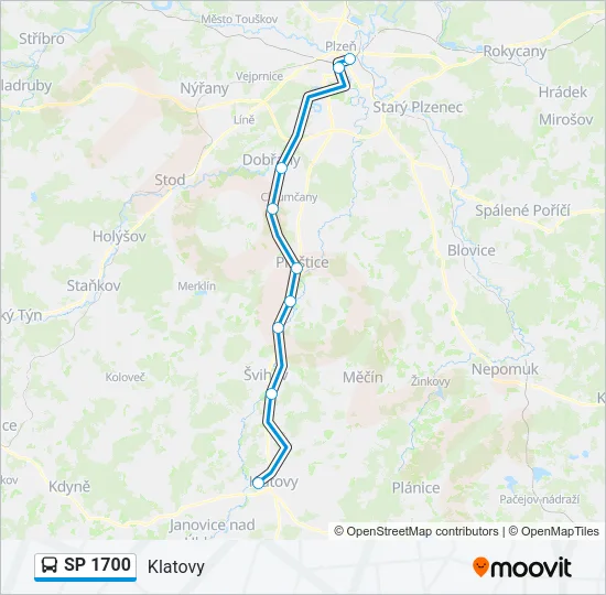 SP 1700 Bus Line Map
