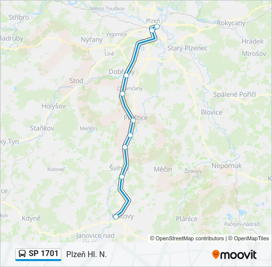 SP 1701 Bus Line Map