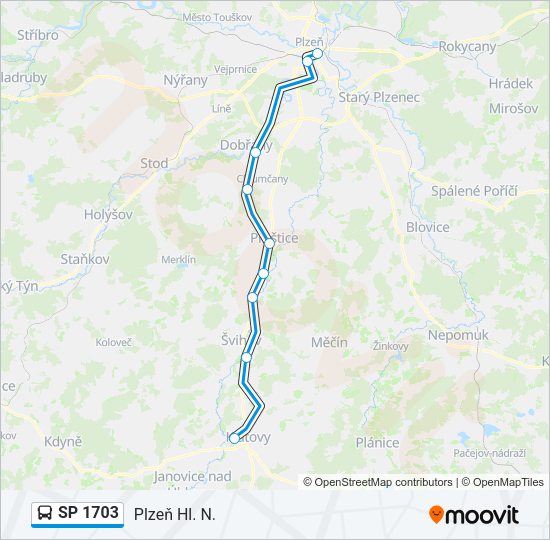 SP 1703 Bus Line Map