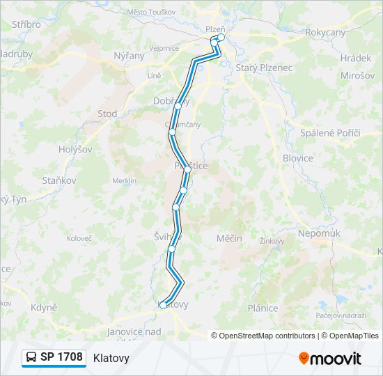 SP 1708 Bus Line Map