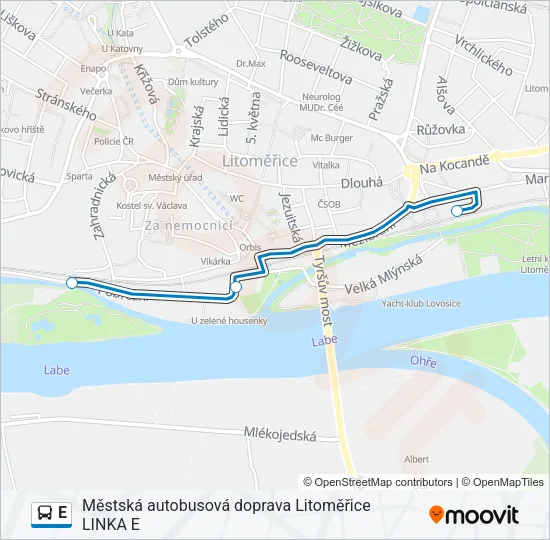 E Bus Line Map