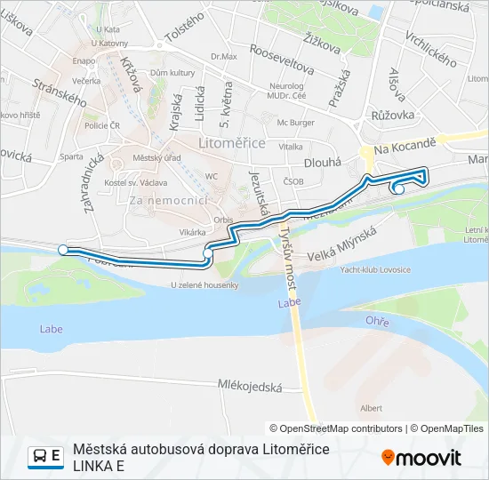 E Bus Line Map