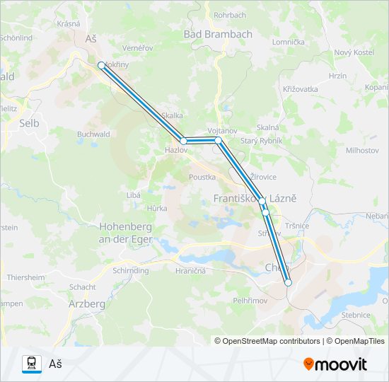 Поезд OS 17202: карта маршрута