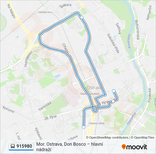 915980 Bus Line Map